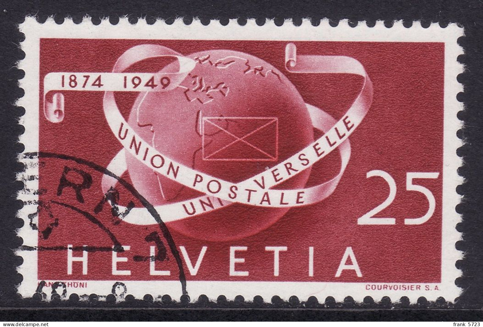 Schweiz: SBK-Nr. 295 (75 Jahre Weltpostverein 1949) Gestempelt - Gebraucht