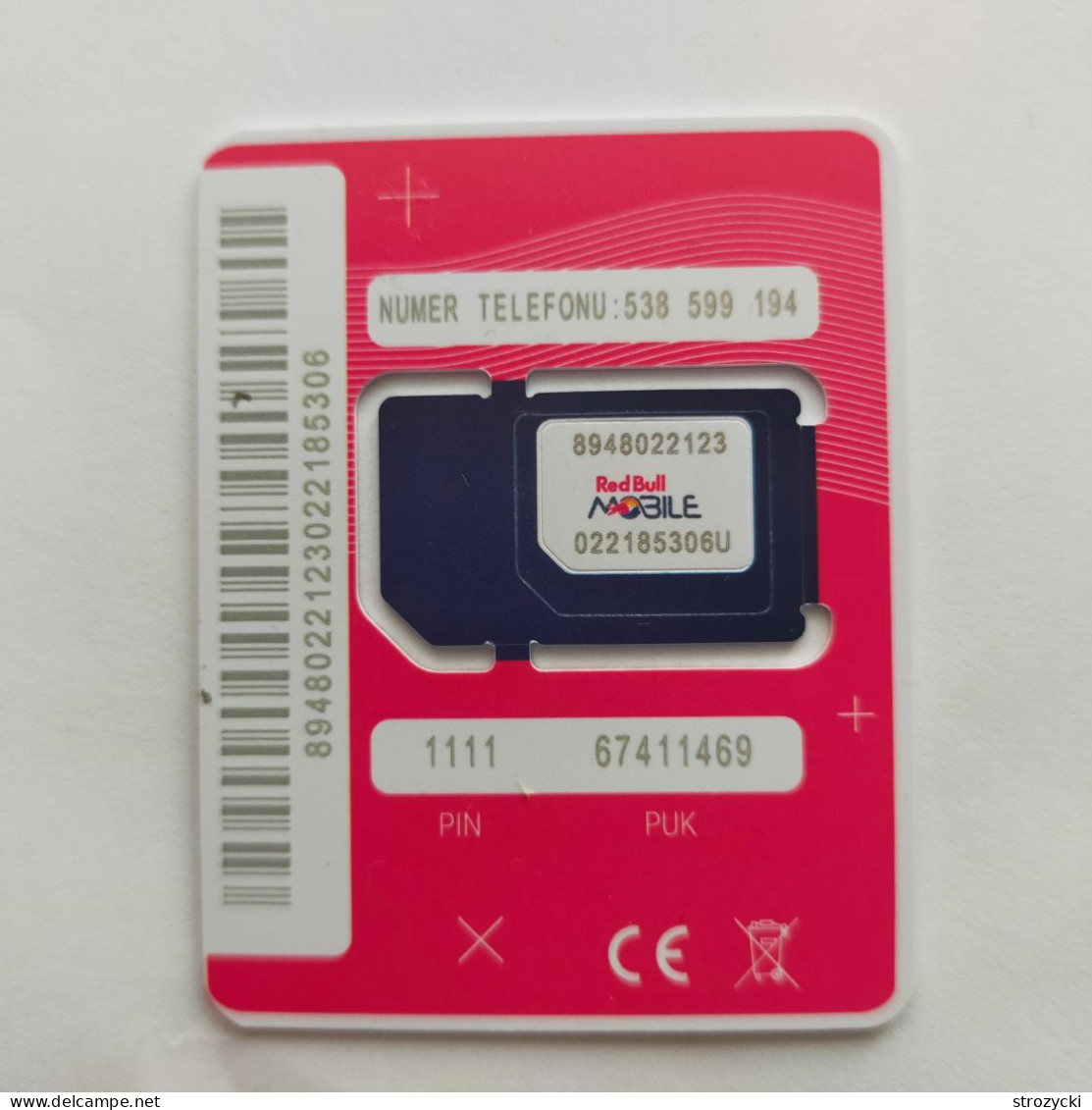 Poland - RedBull Mobile (standard, Micro, Nano SIM) - GSM SIM - Mint - Poland