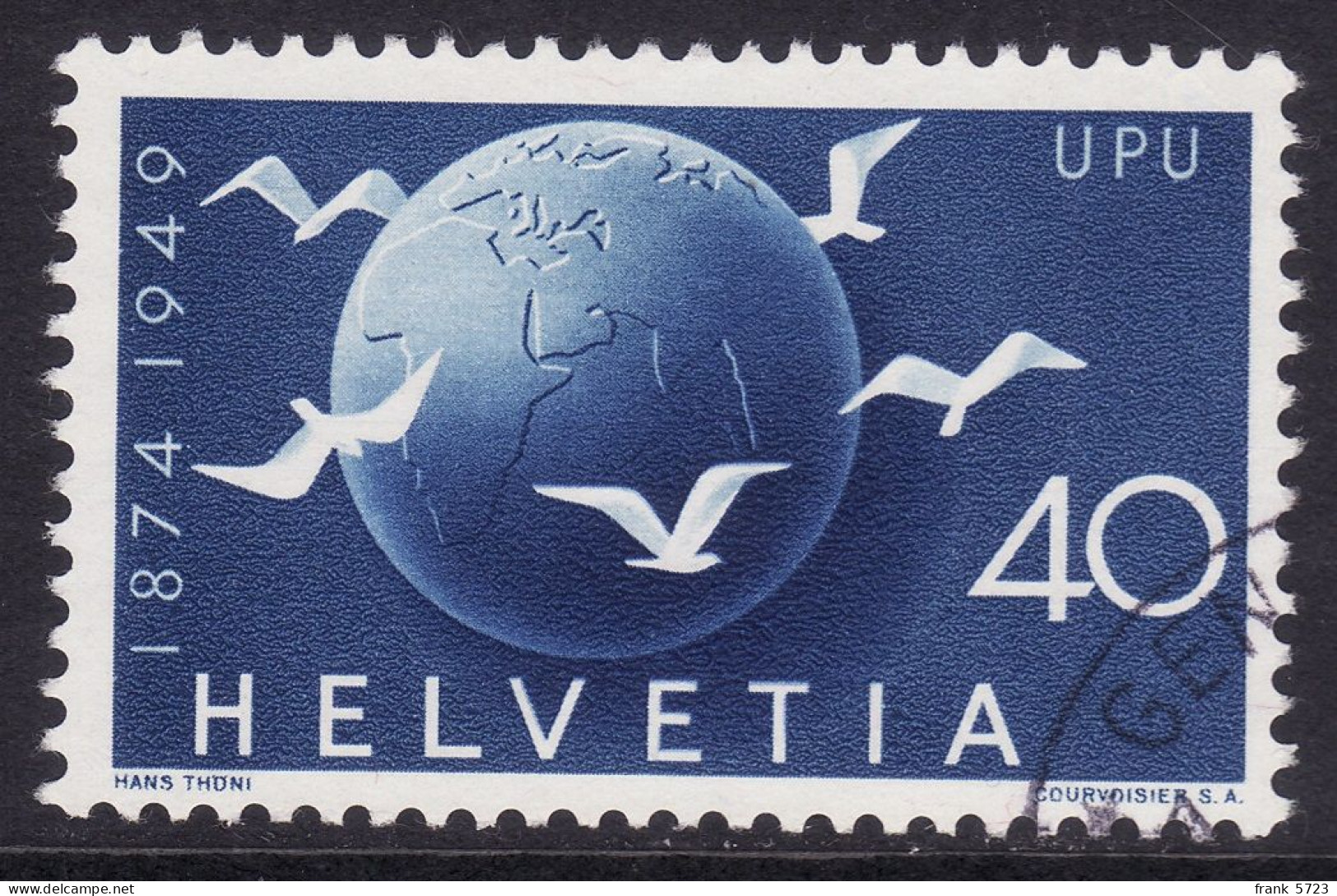 Schweiz: SBK-Nr. 296 (75 Jahre Weltpostverein 1949) Gestempelt - Oblitérés