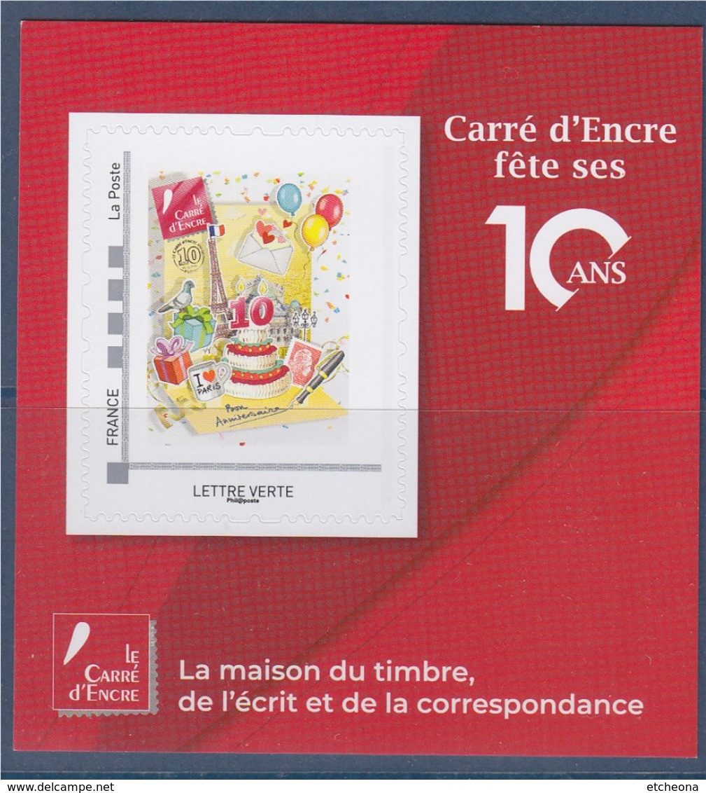 Mini Collector Carré D'Encre Fête Ses 10 Ans Timbre TVP LV Adhésif Philaposte - Unused Stamps