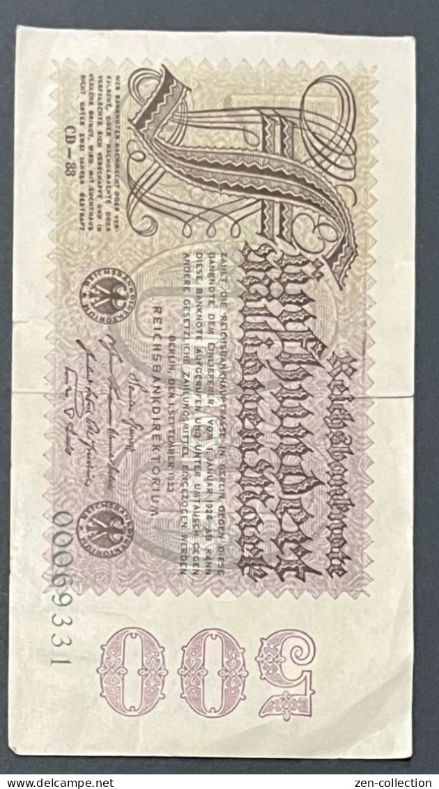 (big Tear) Color 50 BILLION WW2 Germany Nazi Propaganda FORGERY Overprint On Genuine 1923 Banknote Fine (big Tear) - Sonstige & Ohne Zuordnung