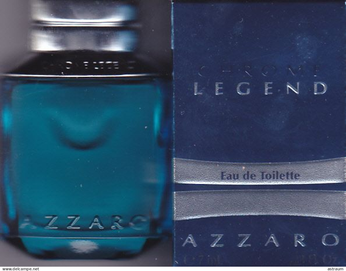 Peu Courante Miniature Vintage Parfum - Azzaro - Chrome Legende - EDT- Pleine Avec Boite 7ml - - Miniaturas Mujer (en Caja)