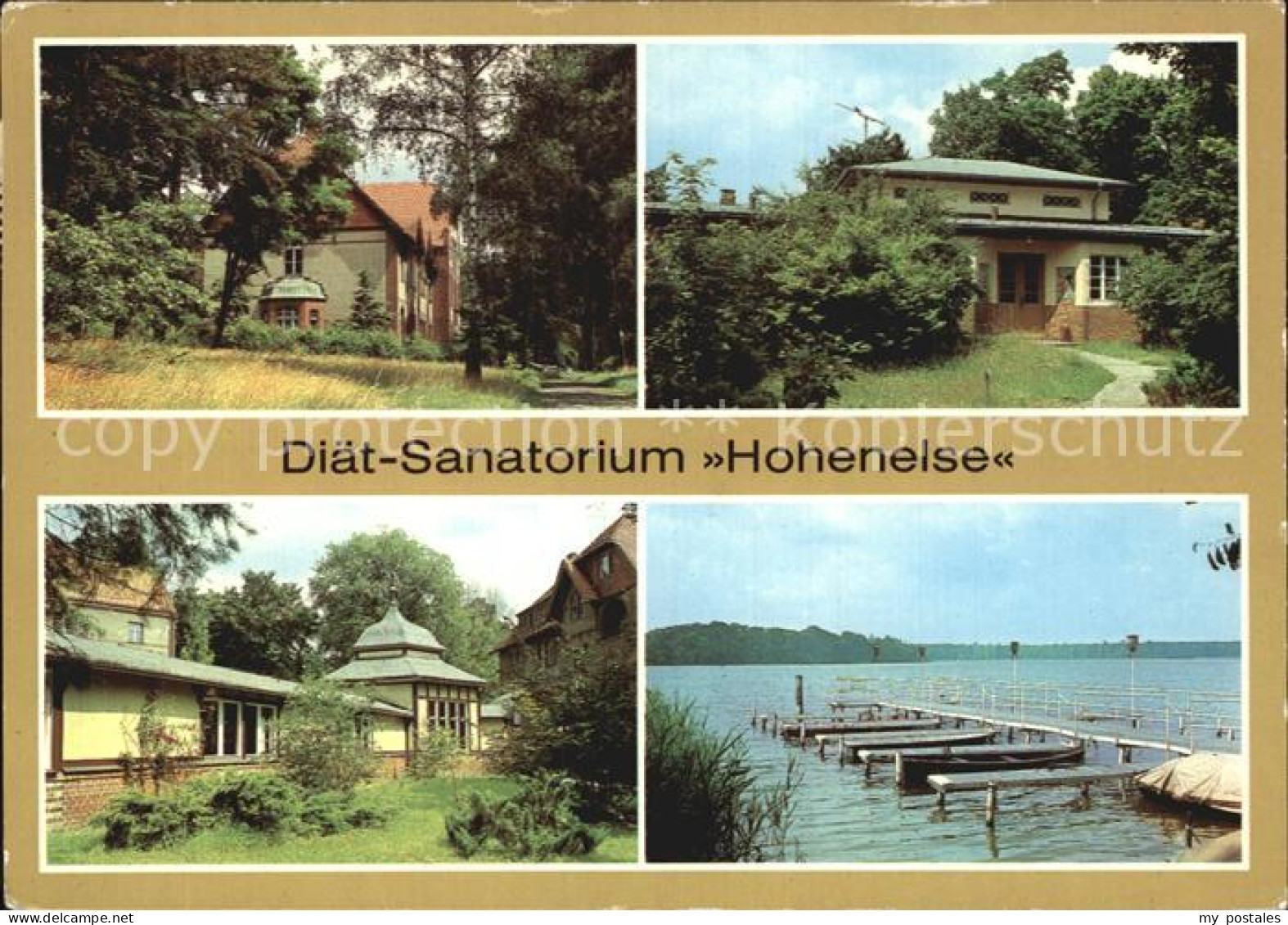 72419499 Rheinsberg Diaet Sanatorium Hohenelse Wandelgang Bootssteg Rheinsberger - Zechlinerhütte