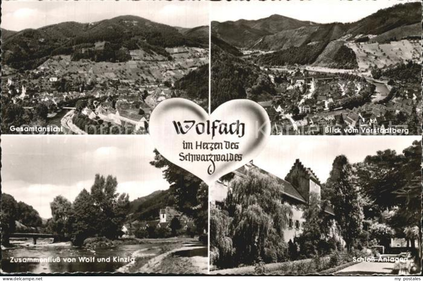 72419380 Wolfach Totalansichten Zusammenfluss Von Wolf Und Kinzig Schloss Anlage - Wolfach