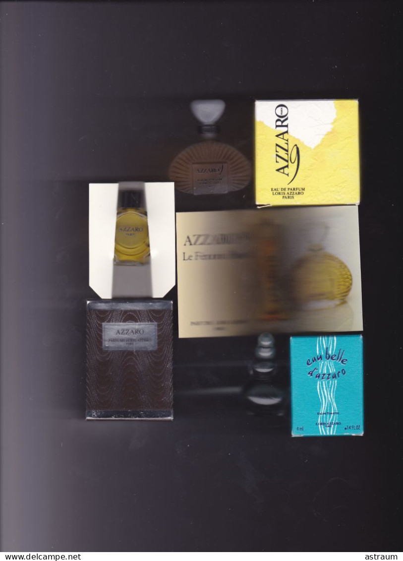 Lot De 4 Miniature Vintage Parfum - Azzaro - Descriptif Ci Dessous - Miniaturas Mujer (en Caja)