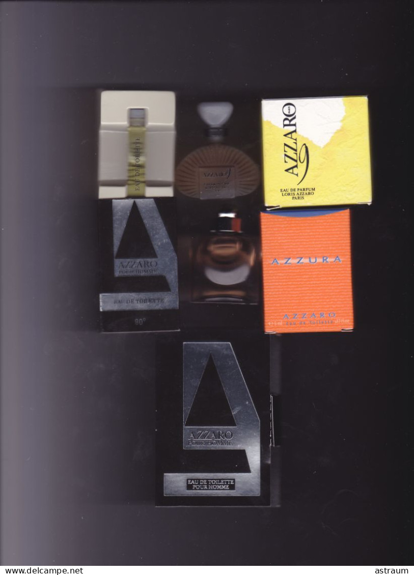 Lot De 4 Miniature Vintage Parfum - Azzaro - Descriptif Ci Dessous - Miniatures Femmes (avec Boite)