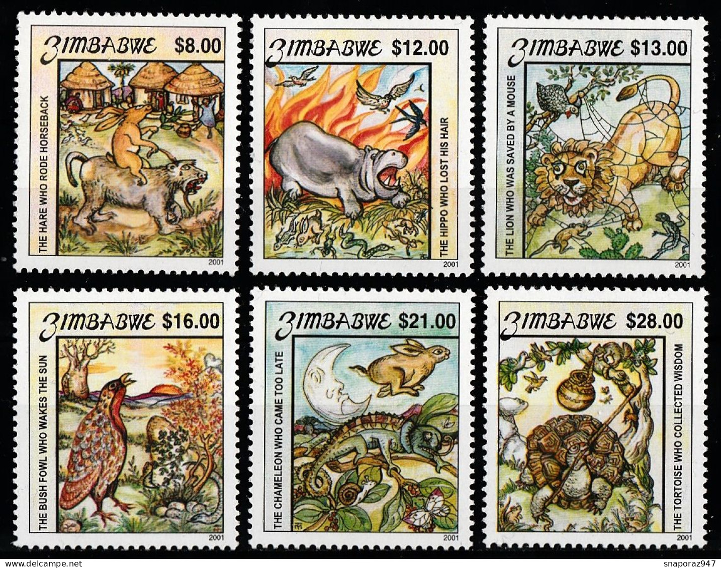 2001 Zimbabwe Tales Set MNH** B580 - Fairy Tales, Popular Stories & Legends