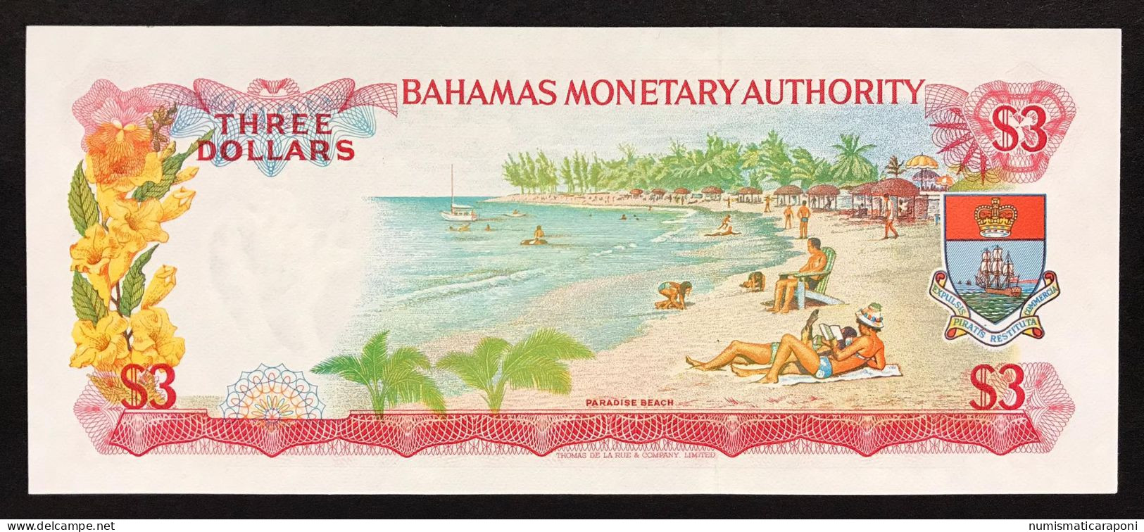 Bahamas 3 Dollars 1968 Pick#28a Queen Elizabeth IIà Sup/q.fds Lotto.596 - Bahama's