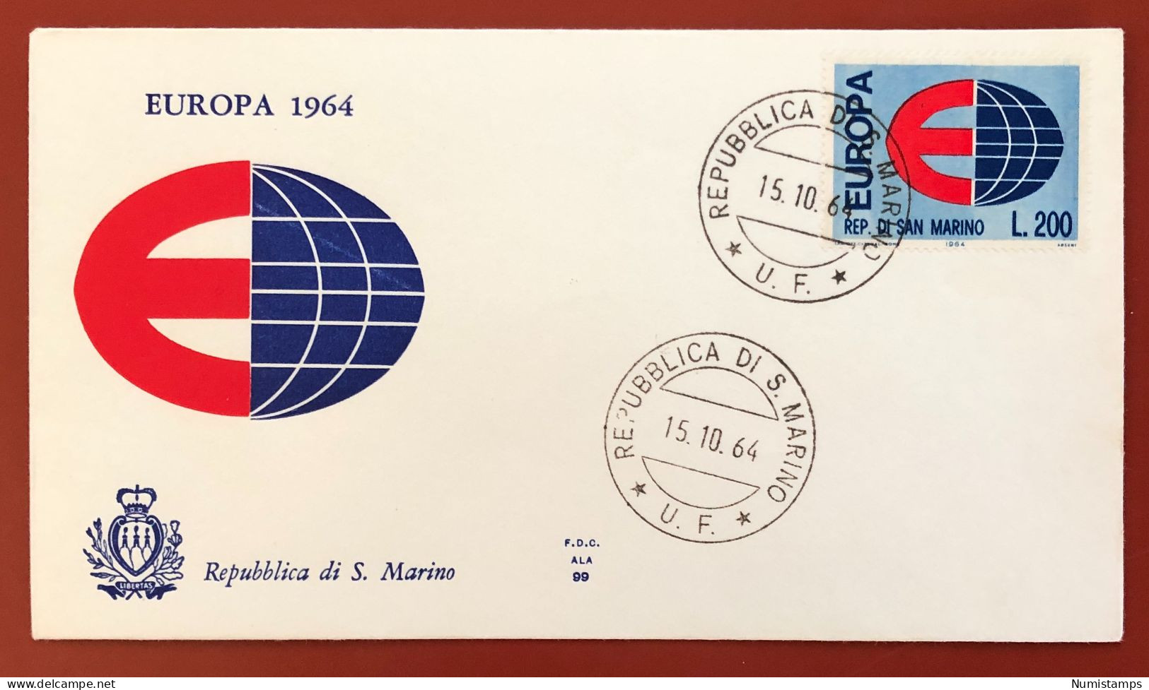 San Marino - FDC - 15 Ottobre 1964 - Europa - FDC