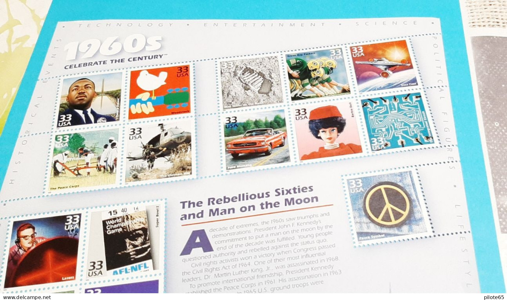 USA 1999 / CELEBRATE THE  20 TH CENTURY / 1960s - 1969s / BARBIE DOLL / THE BEATLES / 15 TP / NEUF FDC - Hojas Bloque