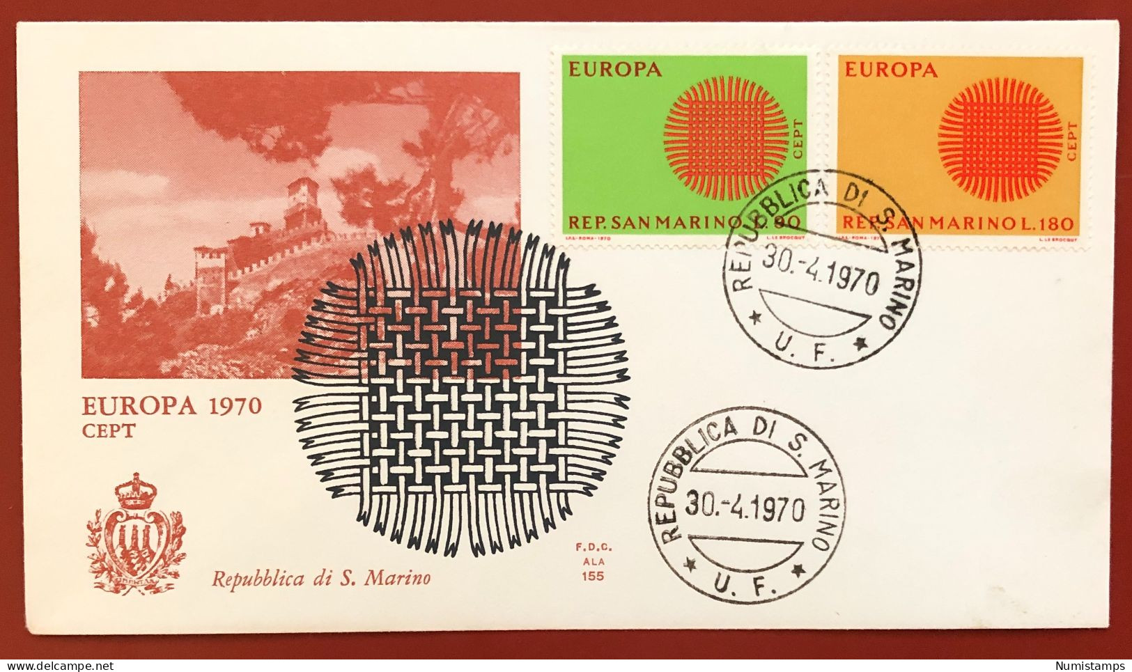 San Marino - FDC - 30 Aprile 1970 - Europa - FDC