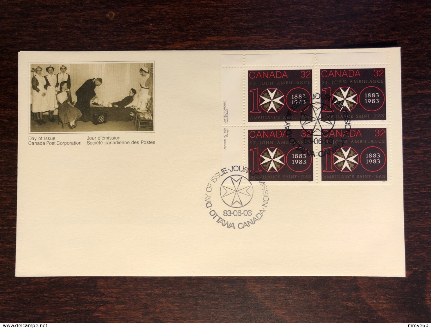 CANADA FDC COVER 1983 YEAR AMBULANCE HEALTH MEDICINE STAMPS - Lettres & Documents