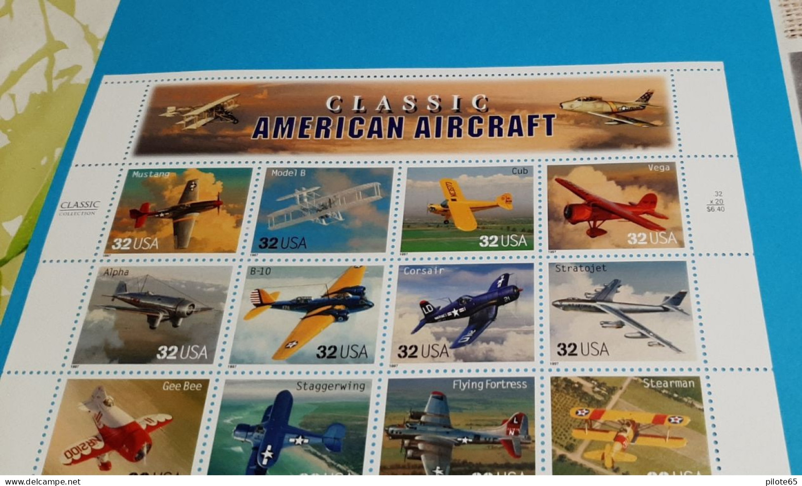 USA 1997 / CLASSIC AMERICAN AIRCRAFT / BLOC 20 TP AVIATION / NEUF FDC - Blocchi & Foglietti