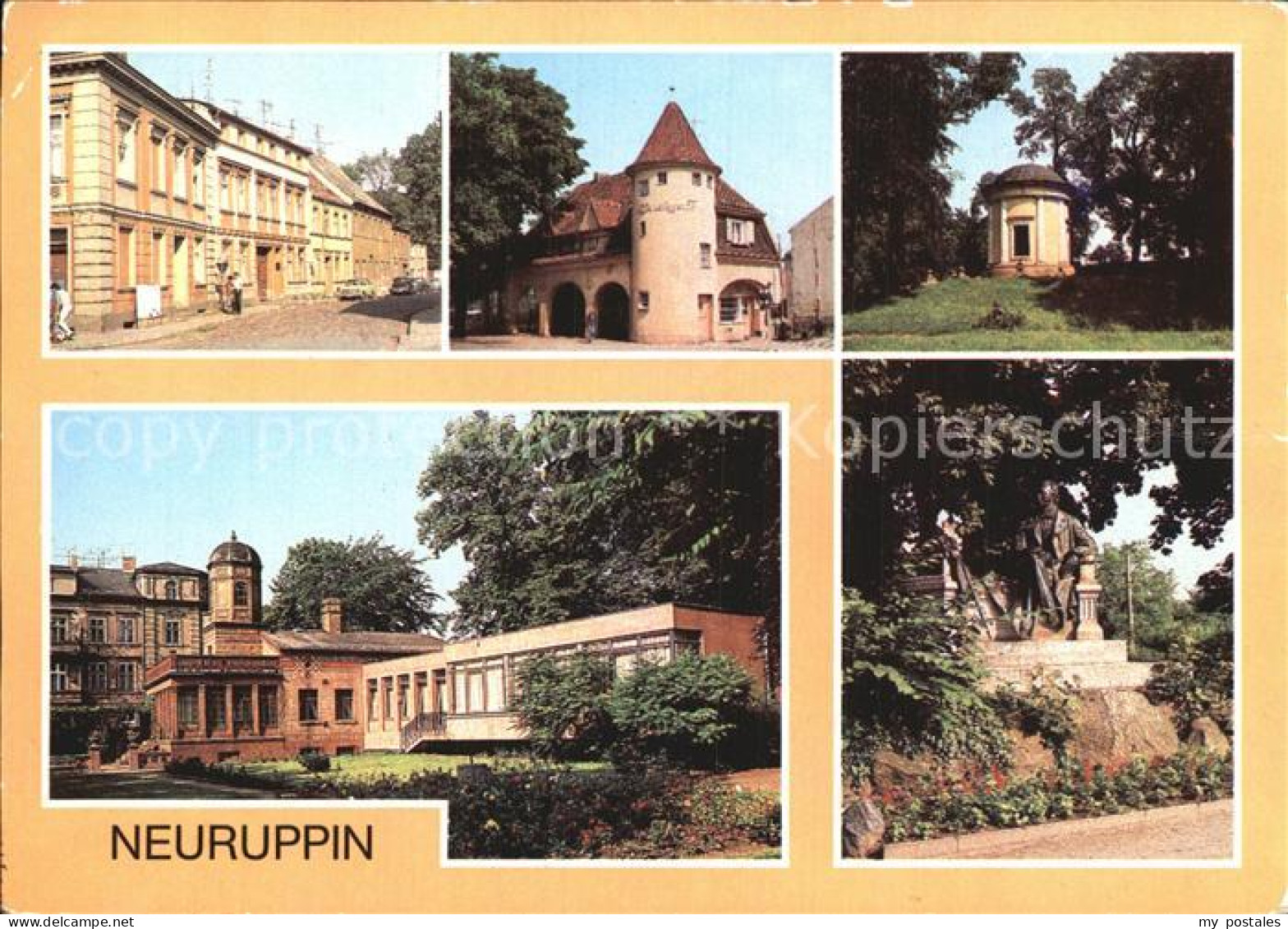 72418087 Neuruppin Bahnhof Rheinsberger Tor Fontanedenkmal Tempelgarten Neuruppi - Neuruppin