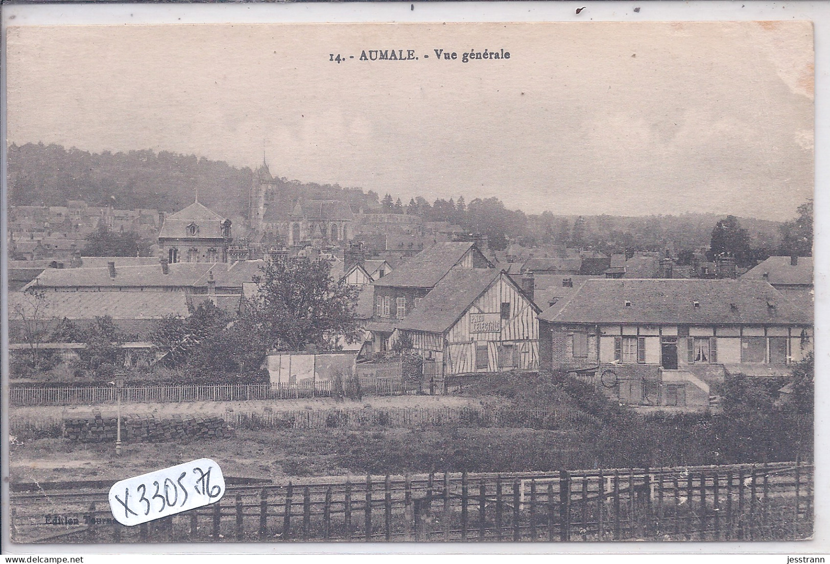 AUMALE- VUE GENERALE- LA LIGNE DE CHEMIN DE FER - Aumale