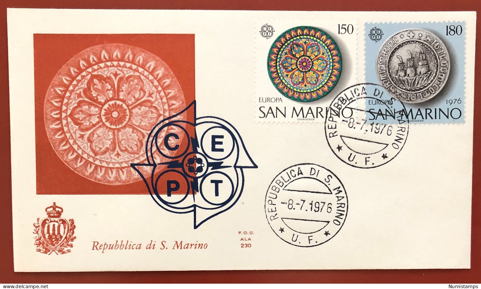 San Marino - FDC - 8 Luglio 1976 - Europa - FDC