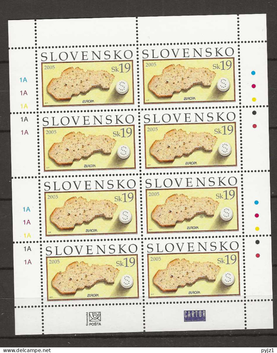 2005 MNH Slovakia Sheet Postfris** - 2005
