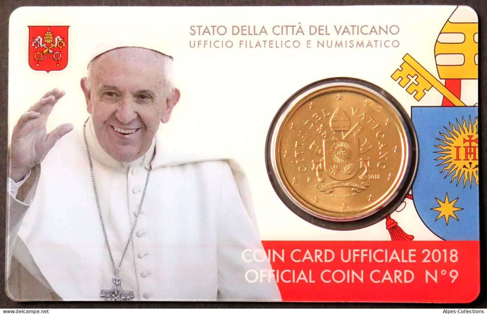 VA05018.2 - COIN CARD N°9 VATICAN - 2018 - 50 Cents - Vatican