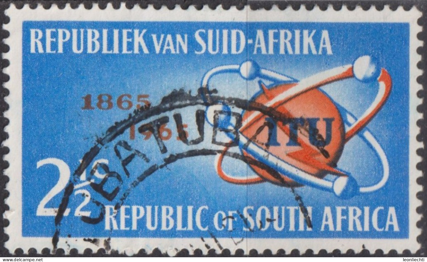 1965 Südafrika ° Mi:ZA 344, Sn:ZA 306, Yt:ZA 294, Centenary Of The International Telecommunication Union (ITU) - Oblitérés