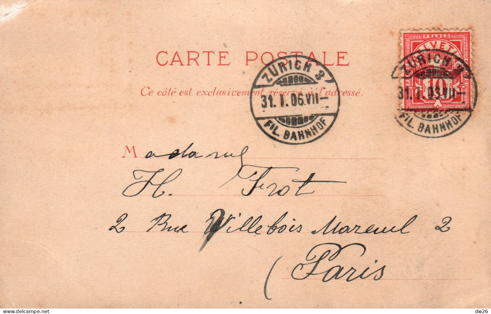 Représentation De Timbres: Premiers Timbres De La République Française - Carte Menke Huber Dos Simple - Postzegels (afbeeldingen)