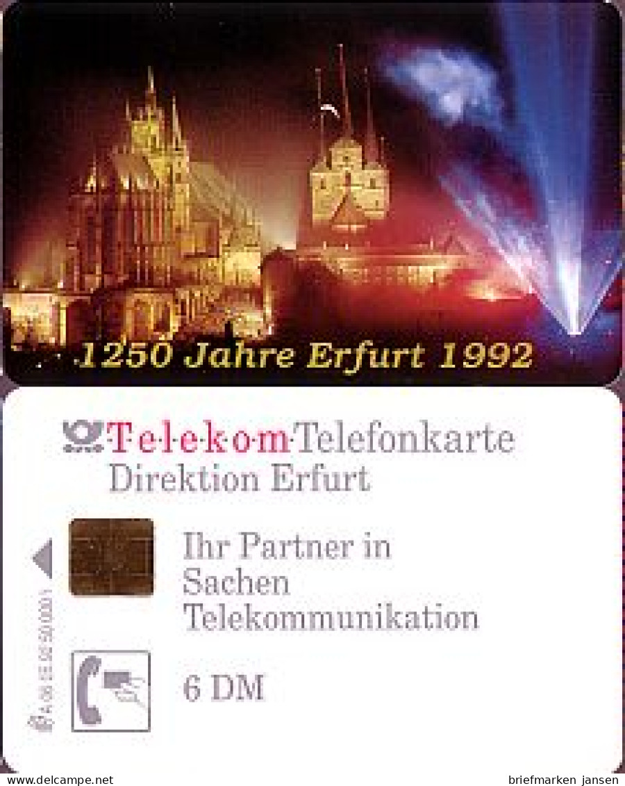 Telefonkarte A 06 05.92 1250 Jahre Erfurt, DD 3206 - Unclassified