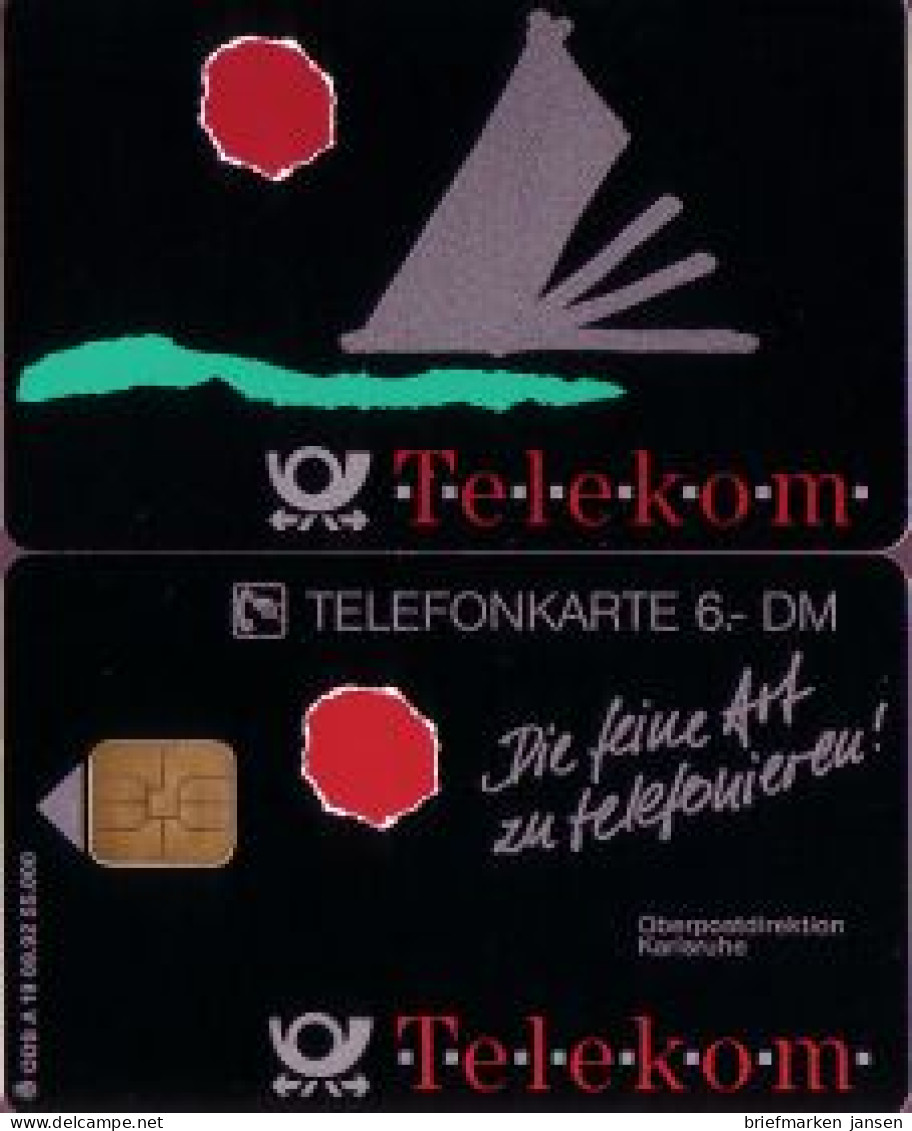 Telefonkarte A 19 09.92 OPD Karlsruhe, DD 2209 - Unclassified