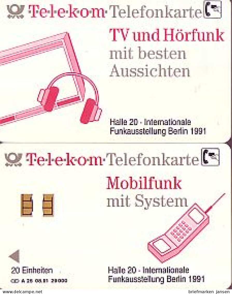 Telefonkarte A 25 08.91 Funkausst. Berlin 1991, 1. Aufl., DD 1107, Aufl. 29000 - Unclassified