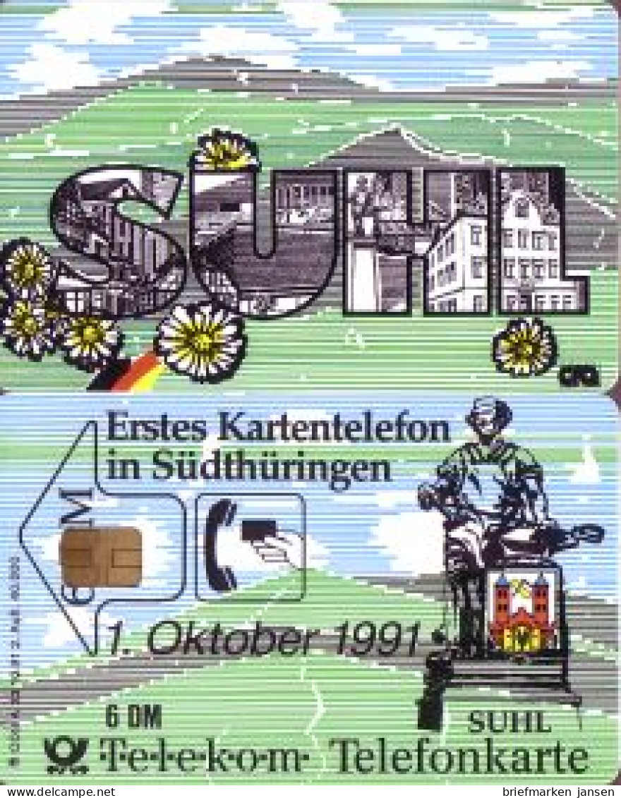 Telefonkarte A 33 10.91 1.Kartentelefon Thüringen, 2. Aufl.,DD 2205, Aufl. 40000 - Unclassified