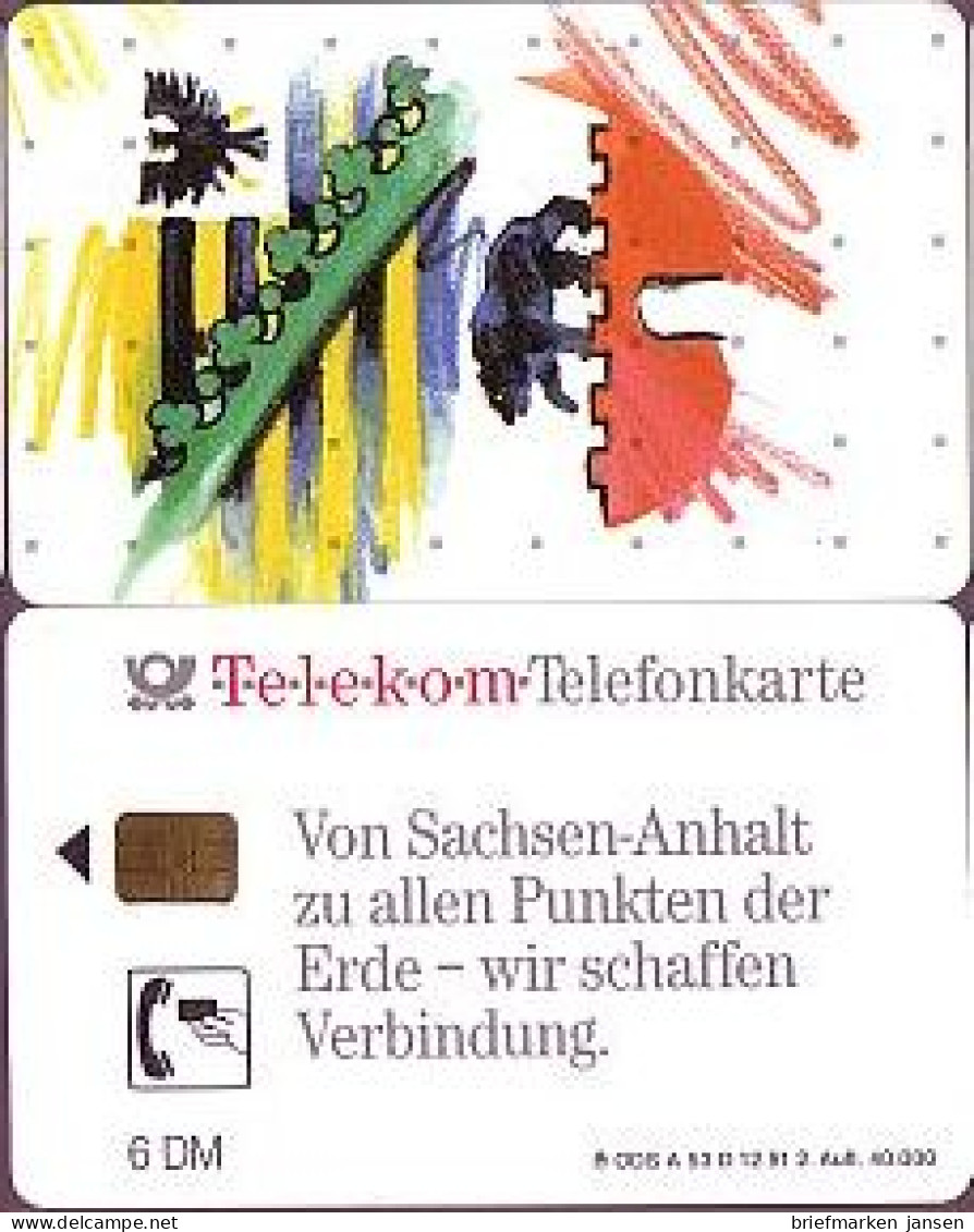 Telefonkarte A 53 D 12.91 Sachsen-Anhalt, 2. Aufl., DD 2204, Aufl. 40000 - Unclassified