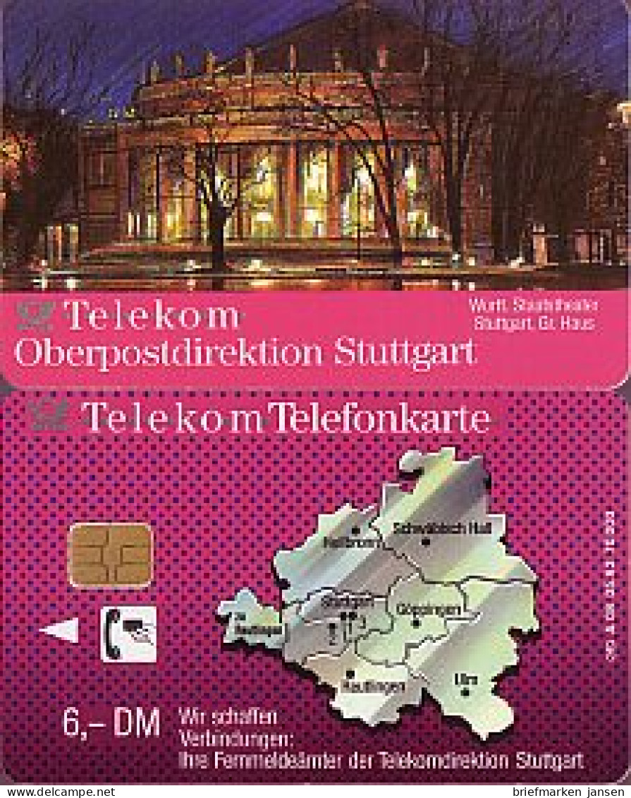 Telefonkarte A 08 05.92 OPD Stuttgart, Neue Nr., DD 1209, Aufl. 70000 - Unclassified