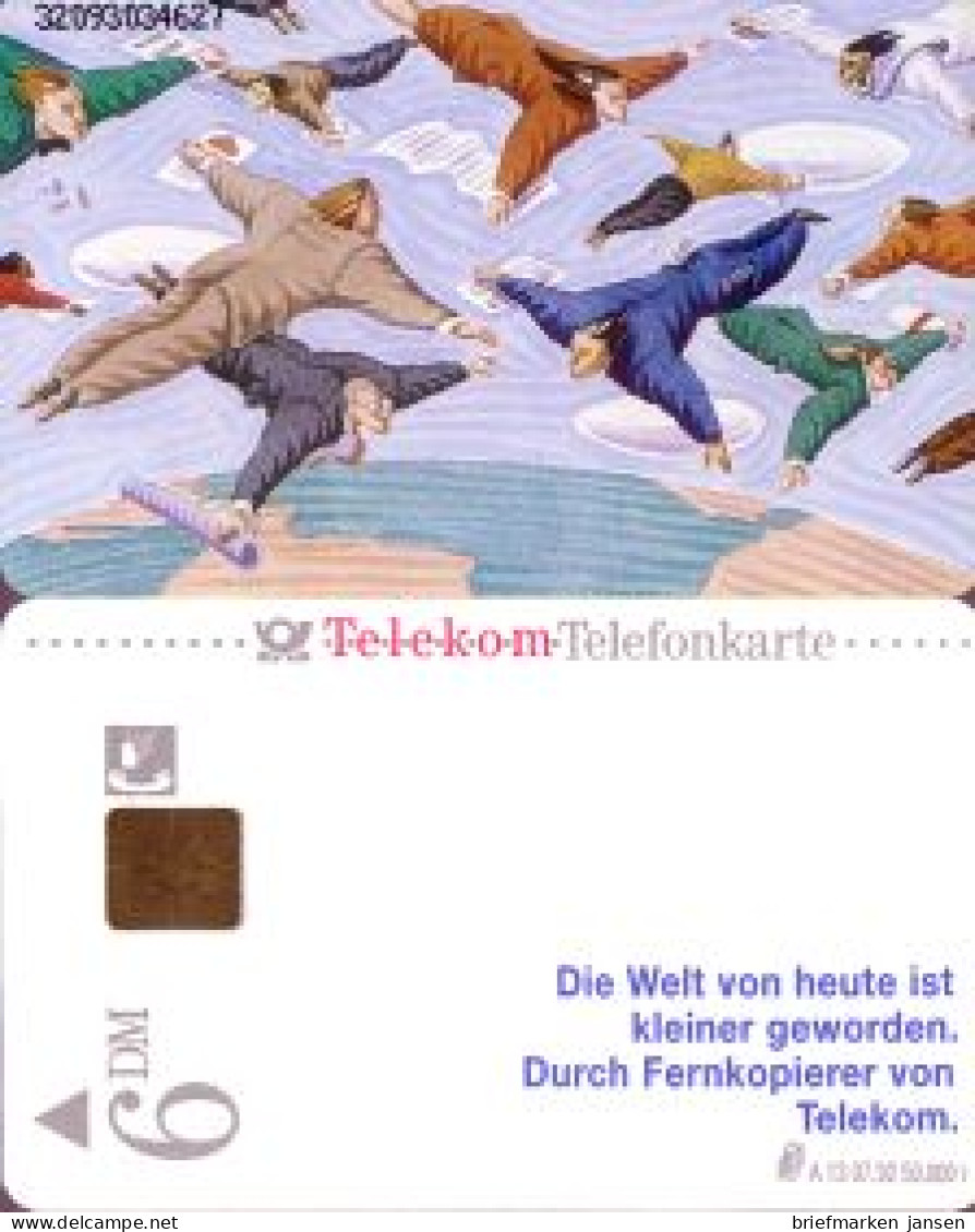 Telefonkarte A 13 07.92 Fernkopierer V. Telekom, Kennung Unten,DD3209,Aufl.50000 - Unclassified