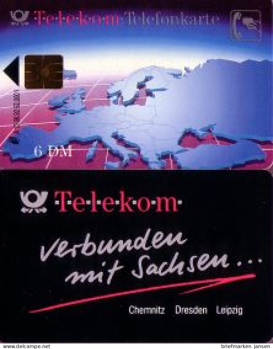 Telefonkarte A 15 08.92 . Verbunden Mit Sachsen, Modul 20, DD 3208, Aufl. 52000 - Unclassified