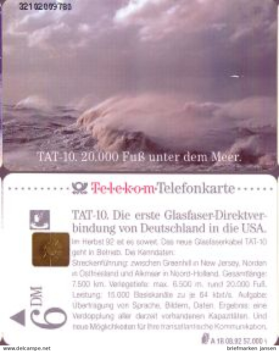 Telefonkarte A 18 08.92 TAT - 10, Modul 20, DD 3210, Aufl. 57000 - Unclassified