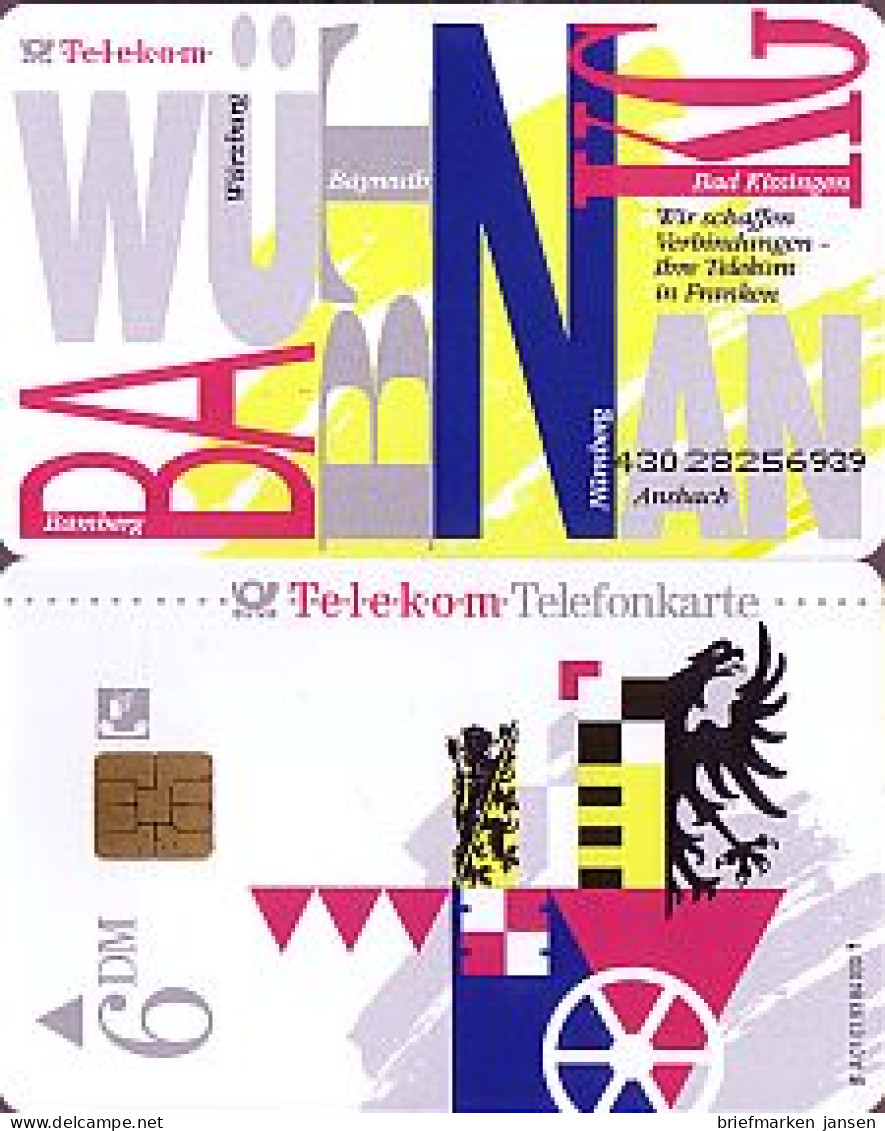 Telefonkarte A 01 01.93 Telekom In Franken, Kleine Nr., DD 4301, Aufl. 84000 - Unclassified