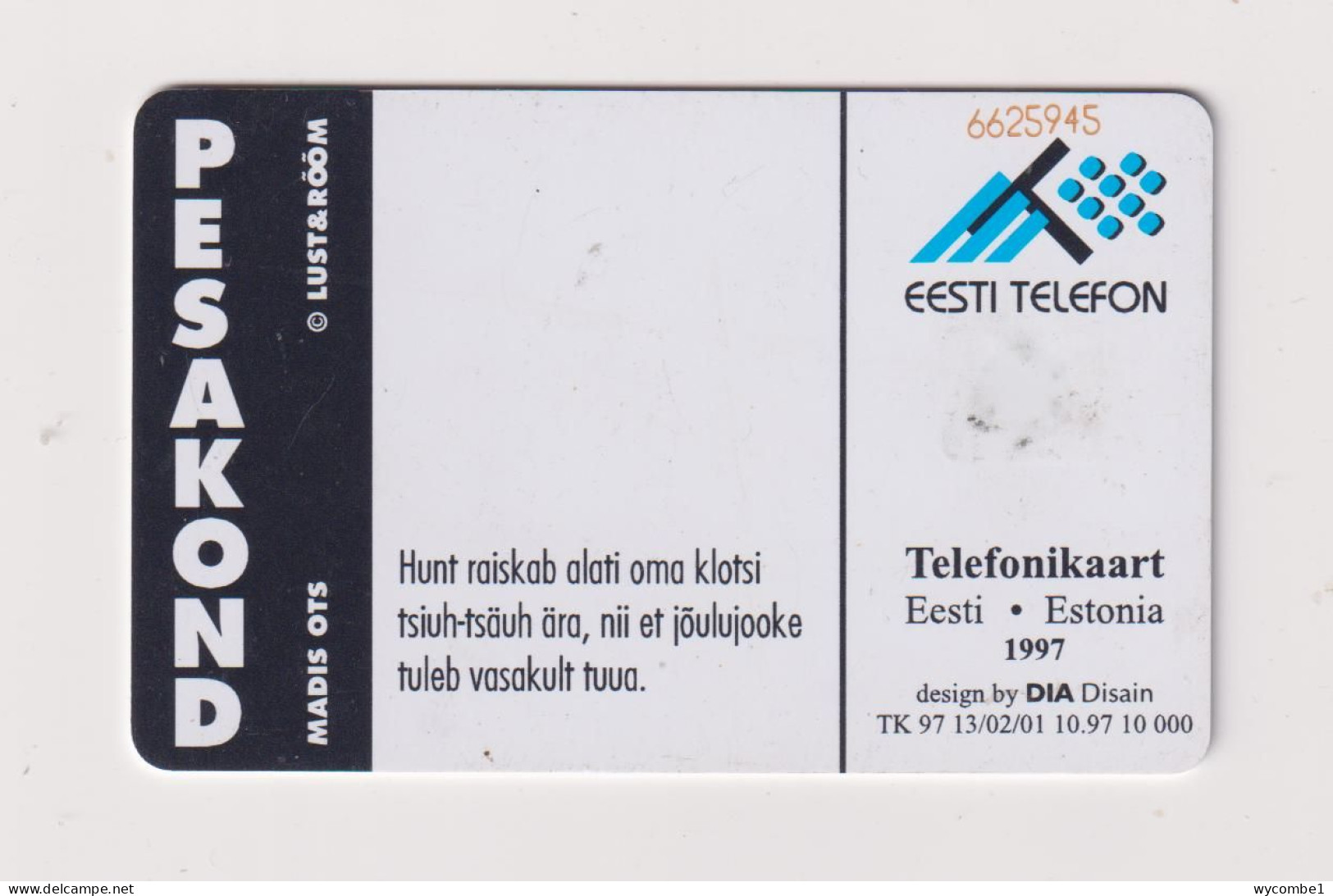 ESTONIA - Pesakonna Joulud Chip Phonecard - Estonia