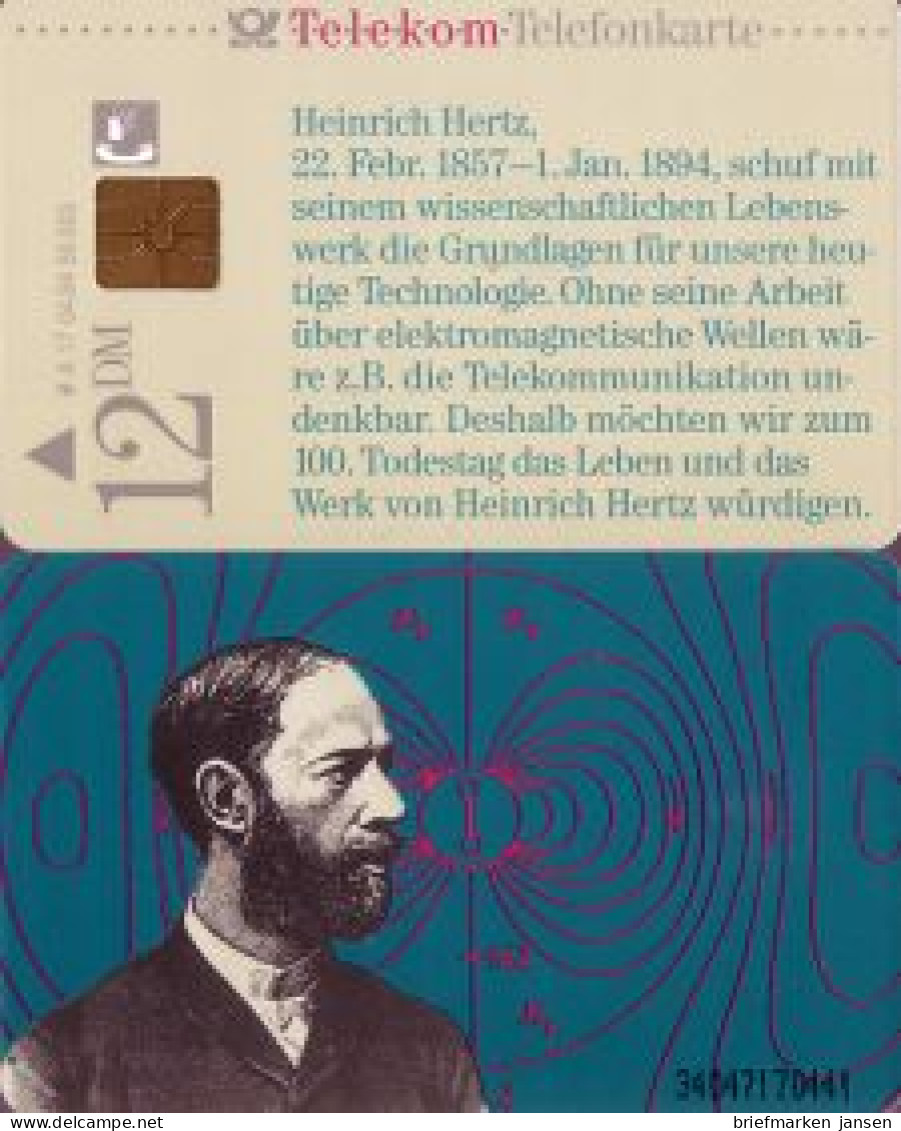 Telefonkarte A 17 04.94 Heinrich Hertz, Modul 23, DD 3404, Aufl. 50000 - Unclassified