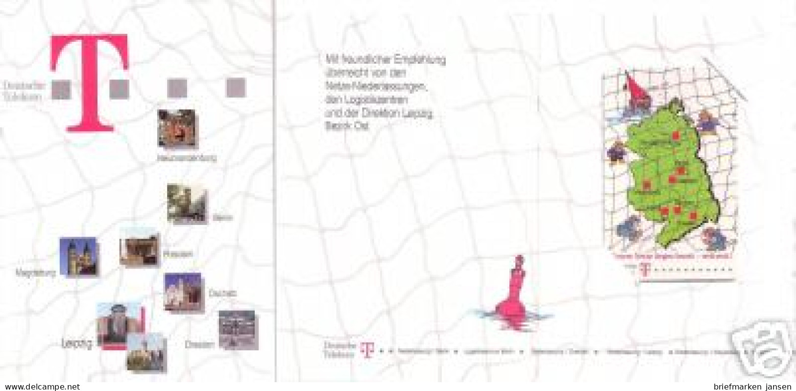 Telefonkarte A 05 04.96 Landkarte-Direktion Leipzig (Beschreibung Hier Klicken) - Unclassified