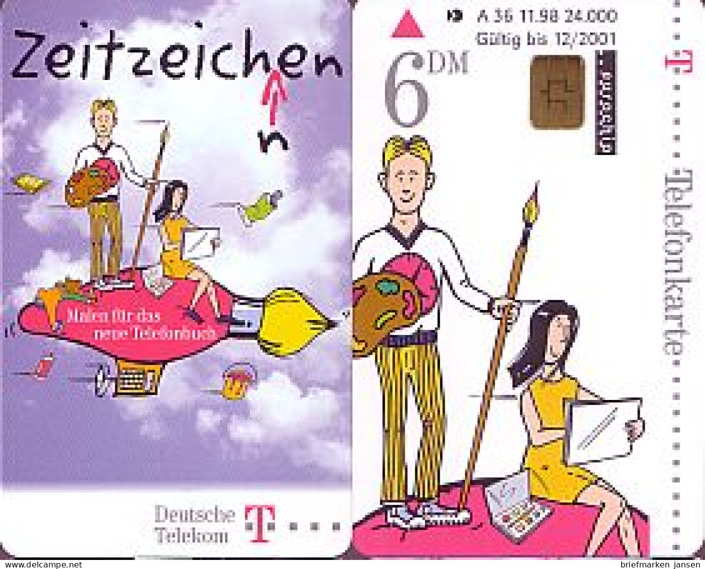 Telefonkarte A 36 11.98 Zeitzeich(n)en, DD 5811, Aufl. 24000 - Unclassified