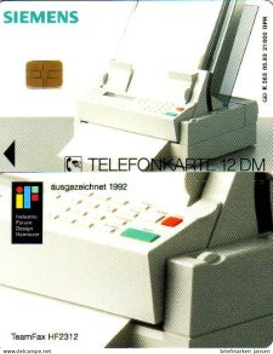 Telefonkarte K 563 05.93 Siemens TeamFax HF2312, Aufl. 21.000 - Unclassified
