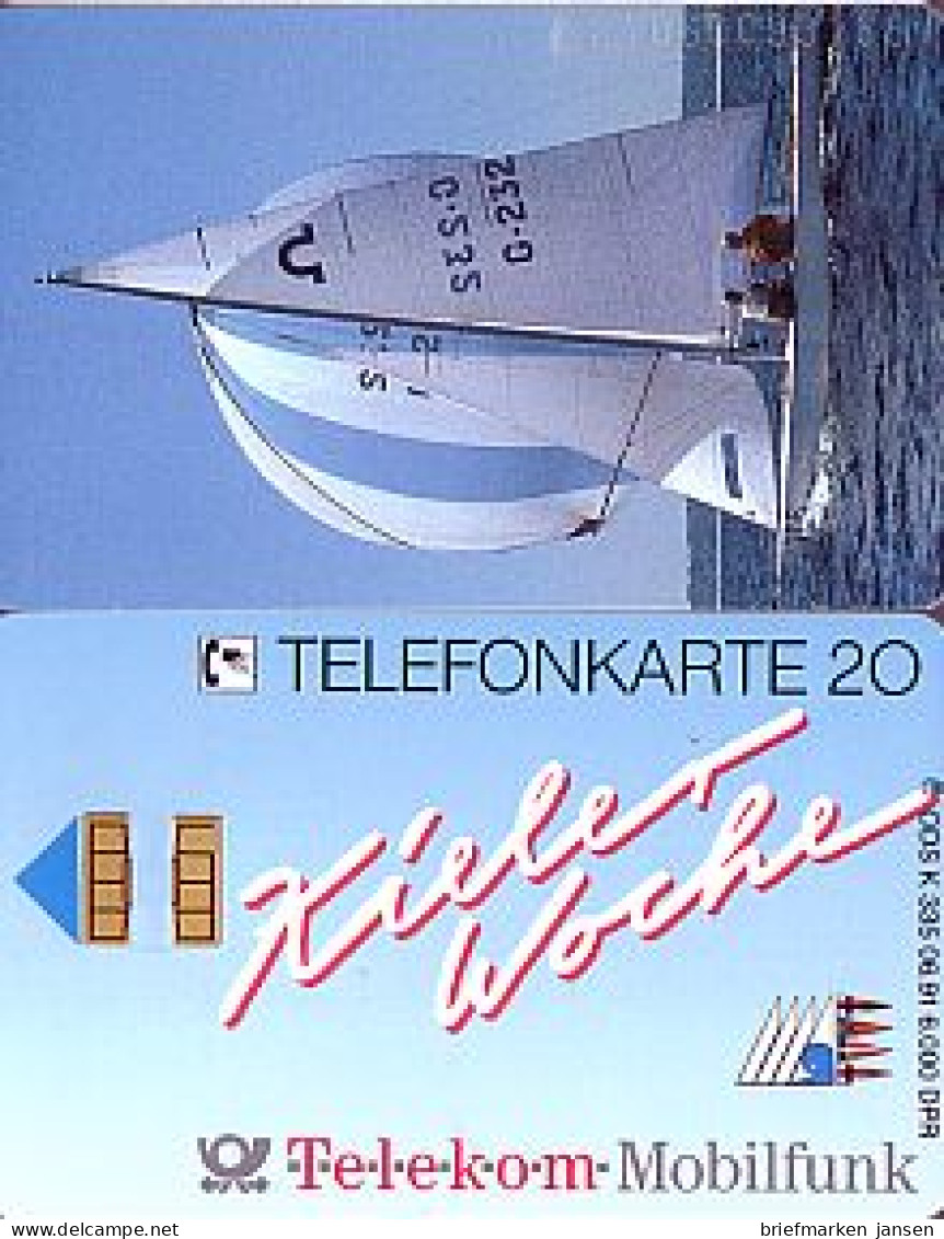 Telefonkarte K 335 06.91, Kieler Woche (Segelschiff), Aufl. 6000 - Unclassified