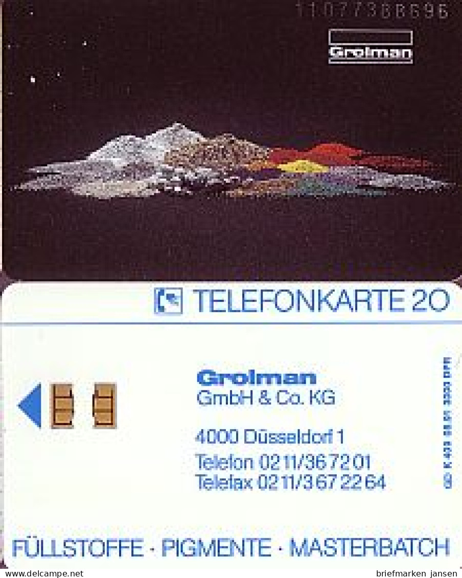 Telefonkarte K 409 08.91, Grolman, Aufl. 3000 - Unclassified