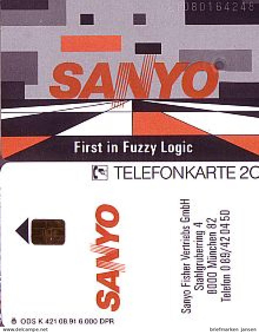 Telefonkarte K 421 08.91, Sanyo, Aufl. 6000 - Unclassified