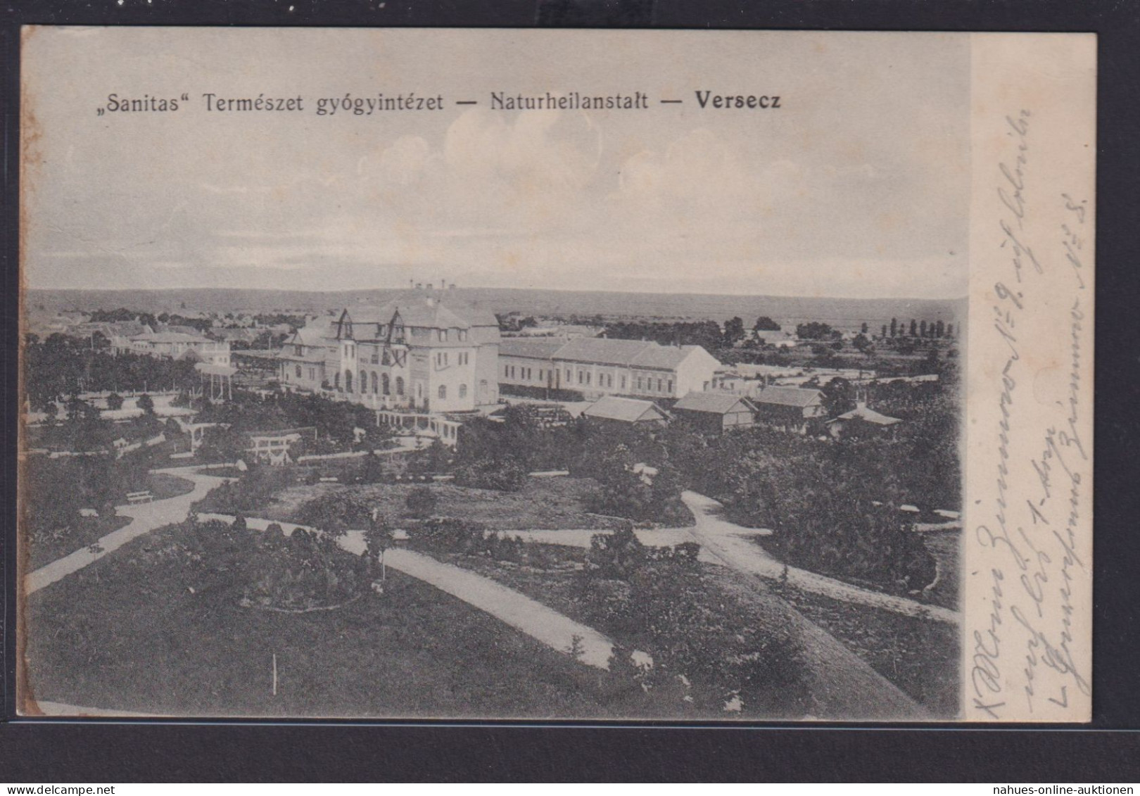 Ansichtskarte Versecz Serbien Sanatorium Krankenhaus Naturheilanstalt Nach Wien - Serbie