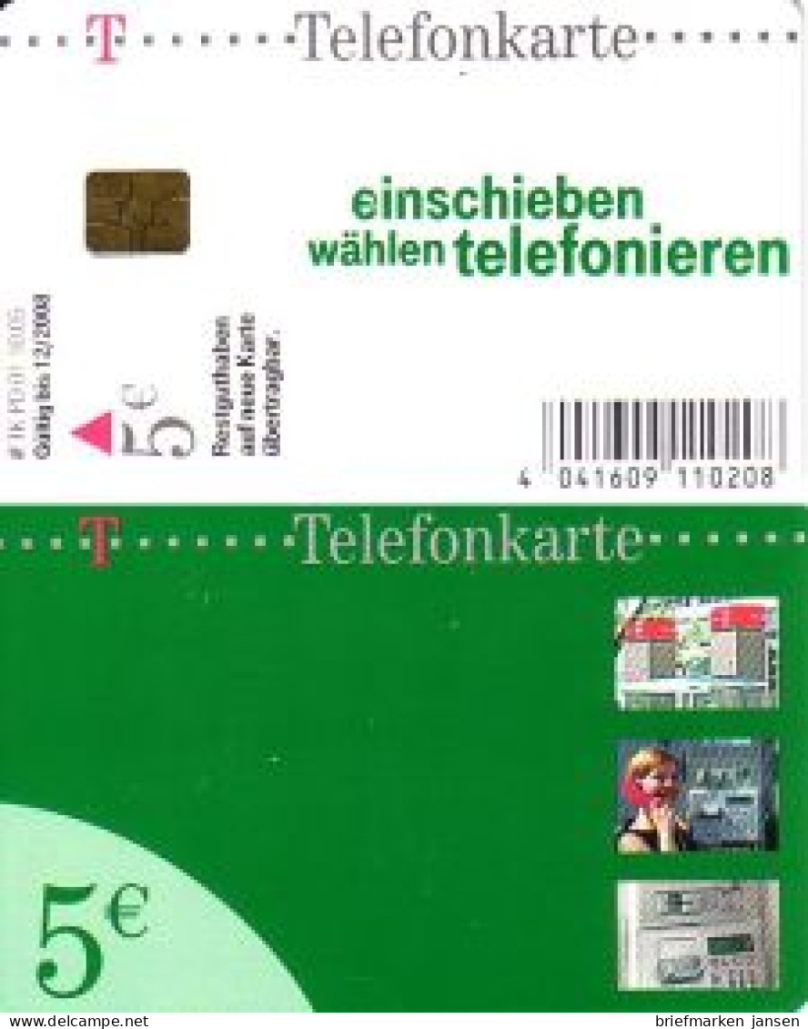 Telefonkarte PD 01 10.05 Einschieben . Grün, DD 3510 Modul 38S Gemplus - Sin Clasificación