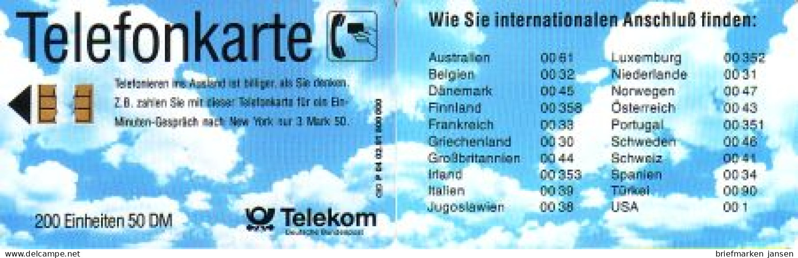 Telefonkarte P 04 02.91 Wolkenhimmel, DD 1201 Kleine Nr. - Sin Clasificación