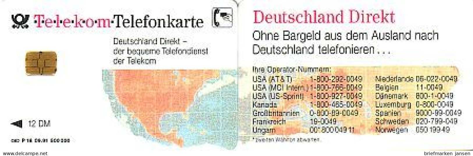 Telefonkarte P 18 09.91 Deutschland Direkt, DD 1111 Große Nr. - Sin Clasificación