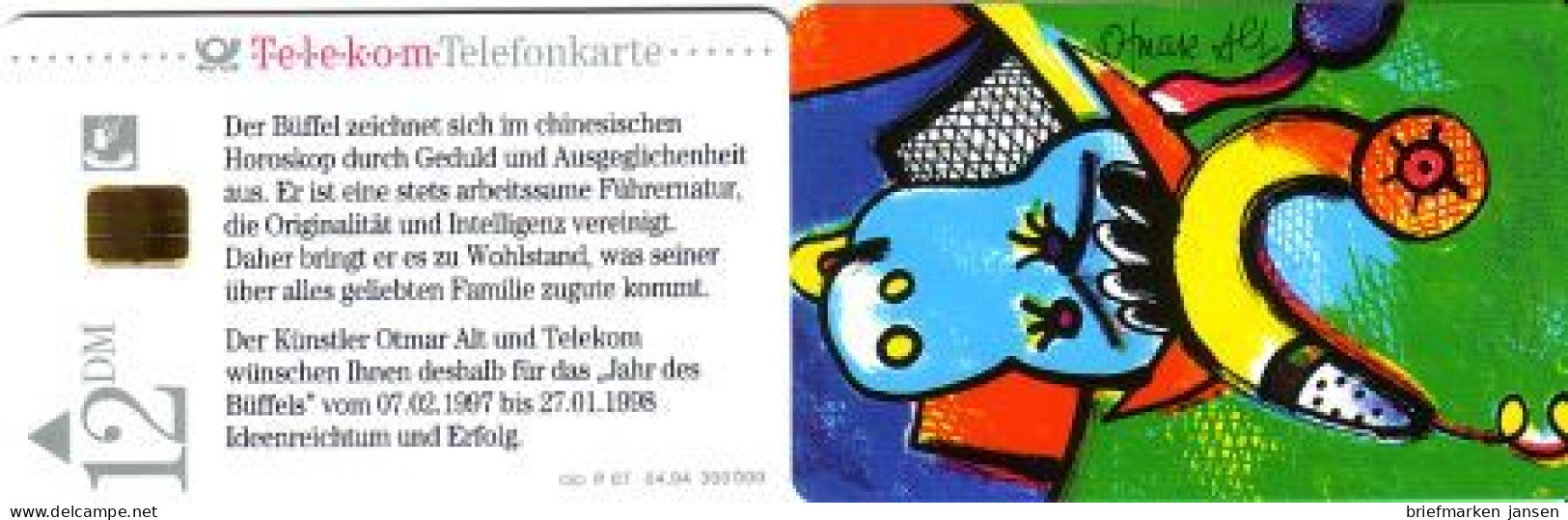 Telefonkarte P 07 04.94 Otmar Alt - Jahr Des Büffels, DD 1404 - Sin Clasificación
