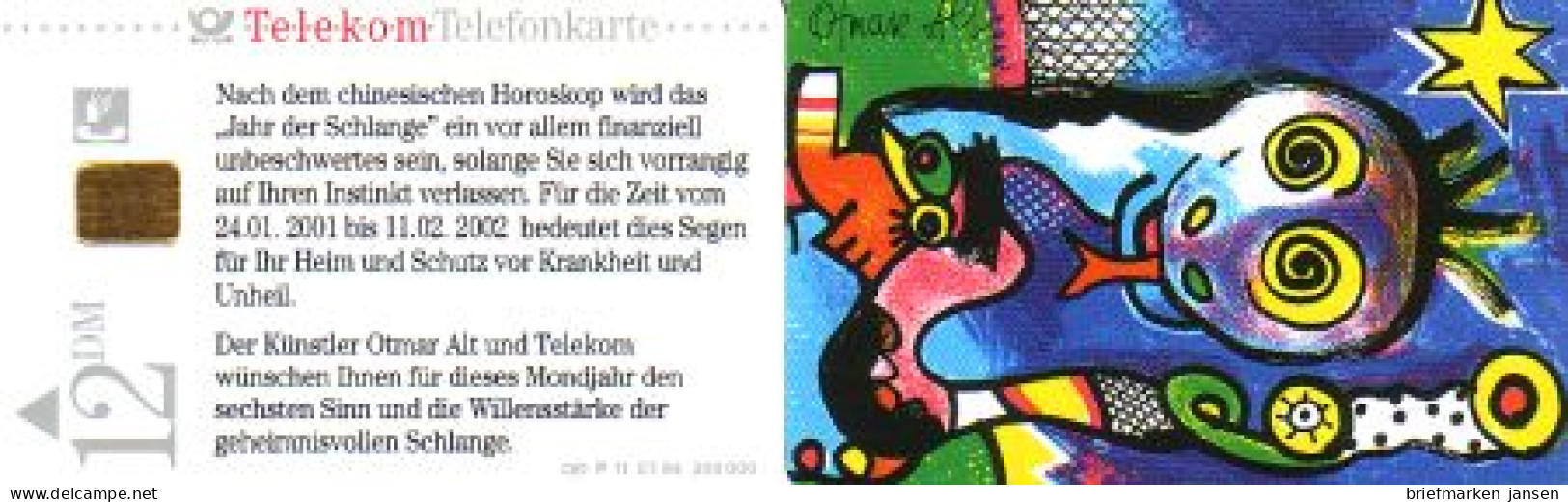 Telefonkarte P 11 07.94 Otmar Alt - Jahr Der Schlange, DD 1405 - Sin Clasificación