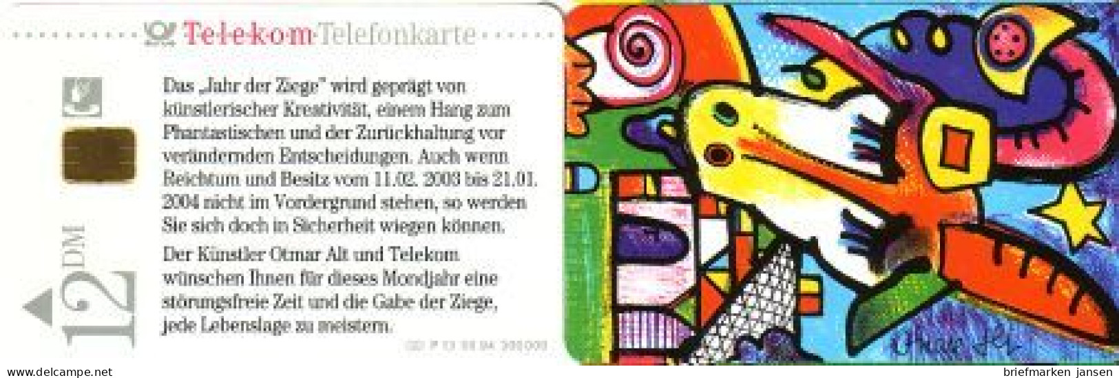 Telefonkarte P 13 09.94 Otmar Alt - Jahr Der Ziege, DD 1410 - Sin Clasificación