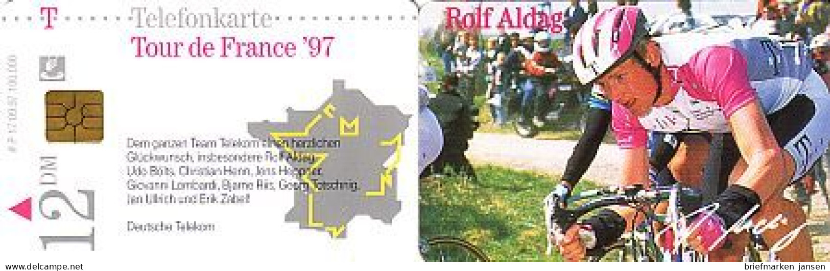 Telefonkarte P 17 09.97 Tour De France '97, Rolf Aldag, DD 3708 Modul 20 - Sin Clasificación